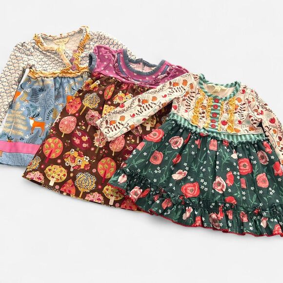 Matilda Jane Baby Dress Set | Boho / Colorful Whimsical 6–12mo | 3 Dress bundle - Picture 2 of 8